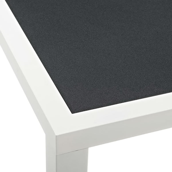 Modway Furniture Stance 90.5" Outdoor Aluminum Dining Table - Modern, Durable, Easy Care, Seats 8 - White Gray Finish EEI-3052-WHI-GRY