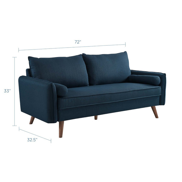 Modway Furniture Revive Upholstered Fabric Sofa - Modern Comfort with Stylish Design for Your Living Space Azure EEI-3092-AZU