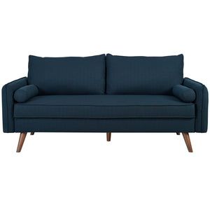 Modway Furniture Revive Upholstered Fabric Sofa - Modern Comfort with Stylish Design for Your Living Space Azure EEI-3092-AZU