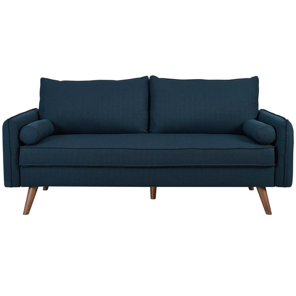 Modway Furniture Revive Upholstered Fabric Sofa - Modern Comfort with Stylish Design for Your Living Space Azure EEI-3092-AZU