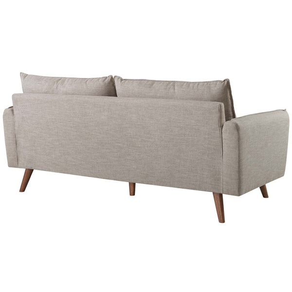 Modway Furniture Revive Upholstered Fabric Sofa - Modern Comfort with Stylish Design for Your Living Space Beige EEI-3092-BEI