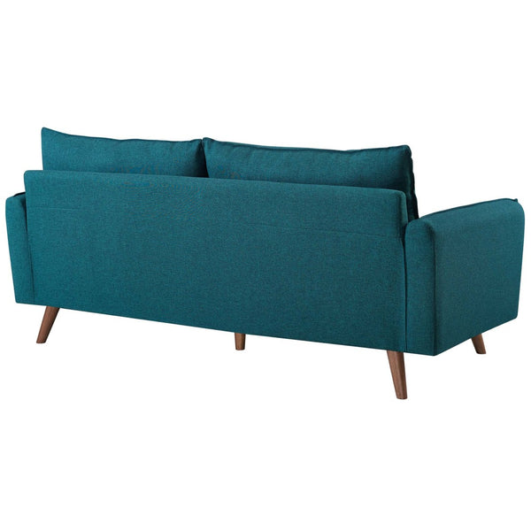 Modway Furniture Revive Upholstered Fabric Sofa - Modern Comfort with Stylish Design for Your Living Space Teal EEI-3092-TEA