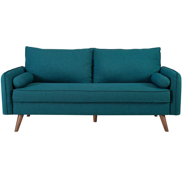 Modway Furniture Revive Upholstered Fabric Sofa - Modern Comfort with Stylish Design for Your Living Space Teal EEI-3092-TEA