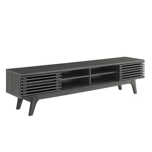 Modway Furniture Render 70" Entertainment Center TV Stand - Mid-Century Modern Design with Ample Storage Solutions Charcoal EEI-3303-CHA