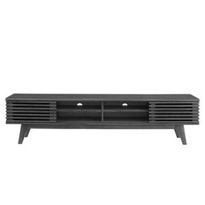 Modway Furniture Render 70" Entertainment Center TV Stand - Mid-Century Modern Design with Ample Storage Solutions Charcoal EEI-3303-CHA