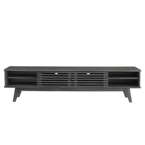Modway Furniture Render 70" Entertainment Center TV Stand - Mid-Century Modern Design with Ample Storage Solutions Charcoal EEI-3303-CHA