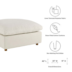 Modway Furniture Commix Modway Overstuffed Ottoman Down Fill Plush Seat Living Room Accent EEI-3318-LBG