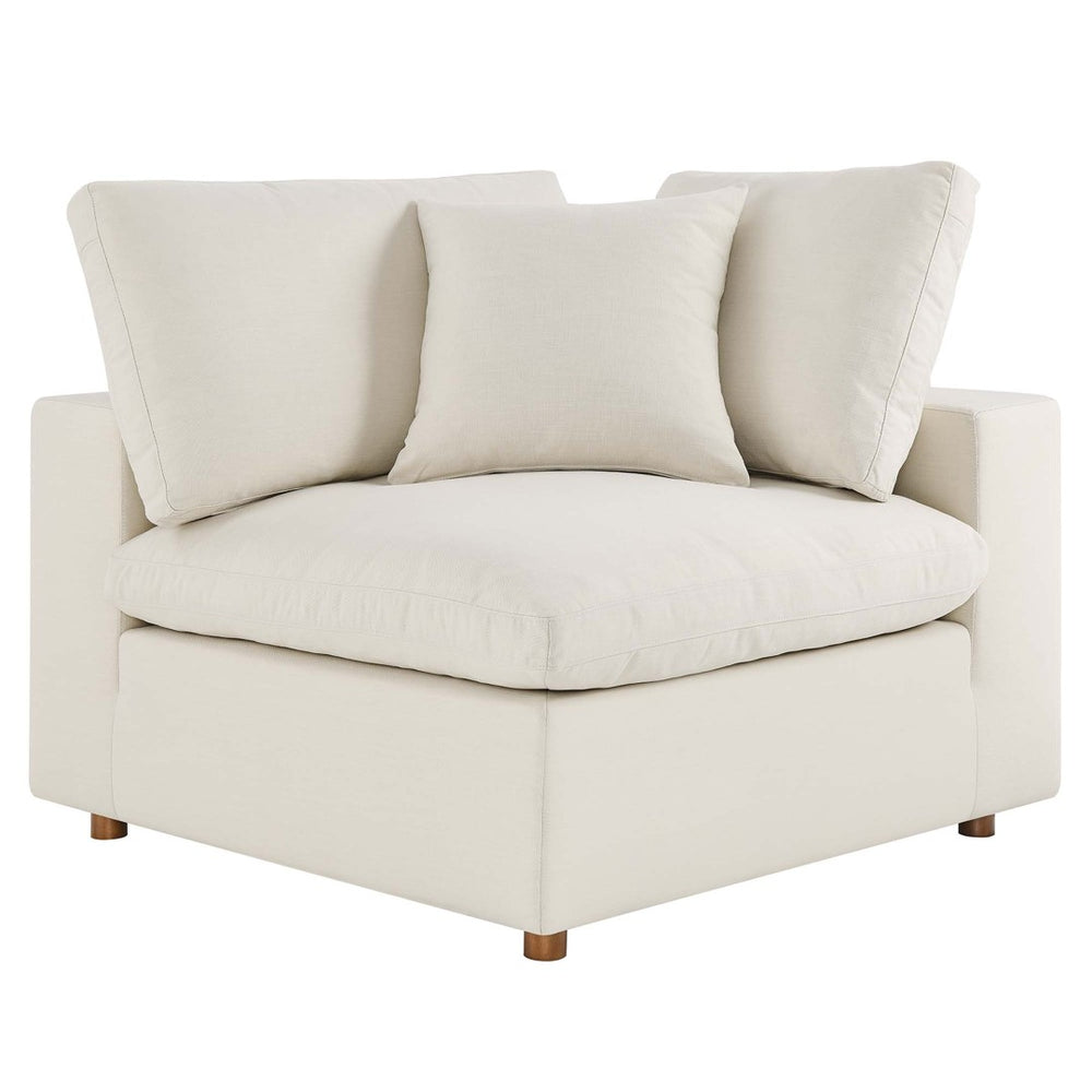 Modway Furniture Commix Modway Down Filled Modular Corner Chair Linen Polyester Living Room Seat EEI-3319-LBG