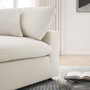 Modway Furniture Commix Modway Down Filled Modular Corner Chair Linen Polyester Living Room Seat EEI-3319-LBG