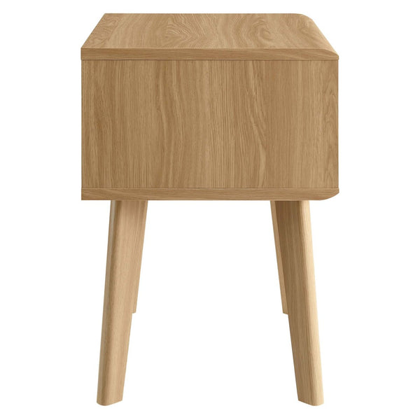 Modway Furniture Render End Table - Stylish Mid-Century Design with Functional Storage for Modern Living Spaces Oak EEI-3345-OAK