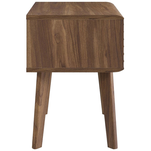 Modway Furniture Render End Table - Stylish Mid-Century Design with Functional Storage for Modern Living Spaces Walnut EEI-3345-WAL