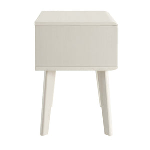 Modway Furniture Render End Table - Stylish Mid-Century Design with Functional Storage for Modern Living Spaces White EEI-3345-WHI