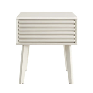 Modway Furniture Render End Table - Stylish Mid-Century Design with Functional Storage for Modern Living Spaces White EEI-3345-WHI
