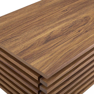 Modway Furniture Render 71" Mid-Century Modern TV Stand - Stylish Walnut Media Storage with Cable Management & Shelving EEI-3348-WAL