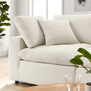 Modway Furniture Commix Two Piece Linen Texture Sectional Sofa with Down Filled Plush Cushions EEI-3354-LBG