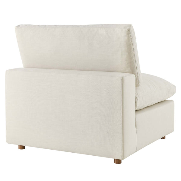 Modway Furniture Commix Four Piece Linen Texture Sectional with Down Fill for Spacious Living Rooms EEI-3357-LBG