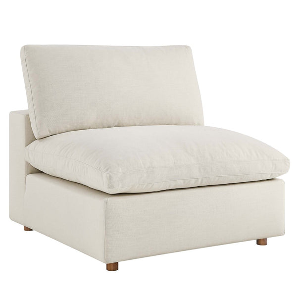 Modway Furniture Commix Five Piece Linen Polyester Sectional Sofa Set with Down Feather Cushions EEI-3358-LBG