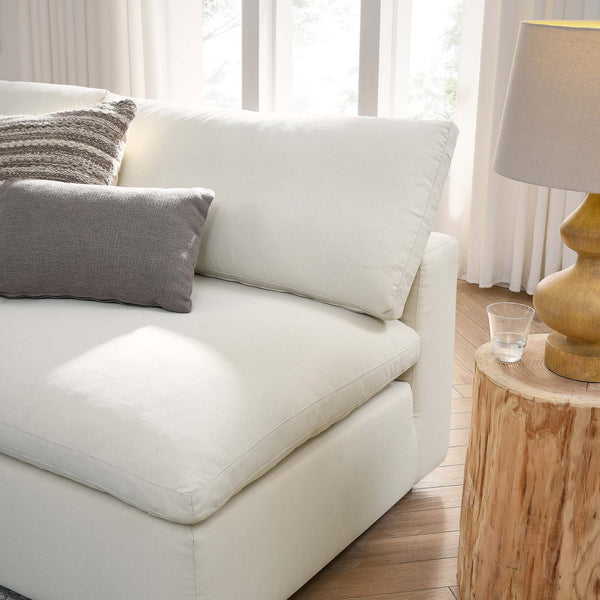 Modway Furniture Commix Five Piece Modular Sectional Sofa with Down Filled Linen Polyester Cushions EEI-3360-LBG