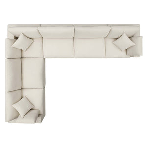 Modway Furniture Commix Six Piece Modular Sectional Sofa with Down Fill Linen Upholstery for Living Room EEI-3361-LBG