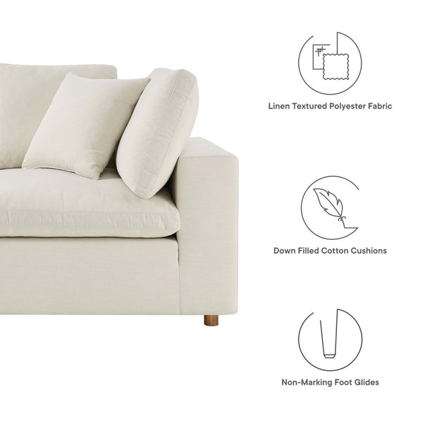 Modway Furniture Commix Modular Eight Piece Sectional Sofa with Down Fill and Linen Polyester Fabric EEI-3363-LBG