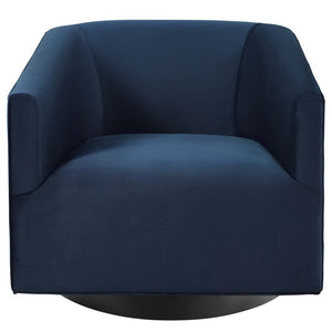 Modway Furniture Twist Accent Lounge Chair - Modern Velvet Swivel Design in Midnight Blue for Stylish Comfort & Care EEI-3456-MID