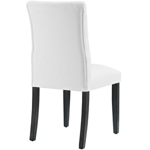 Modway Furniture Duchess Vinyl Dining Chair Set of 2 - Elegant Tufted Design for Modern Comfort and Style White EEI-3472-WHI