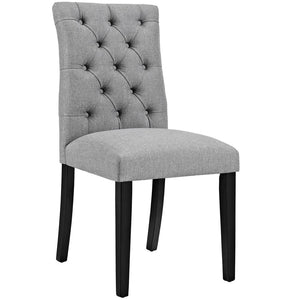 Modway Furniture Duchess Fabric Dining Chair Set of 4 - Modern Elegance with Plush Comfort for Your Dining Room Light Gray EEI-3475-LGR