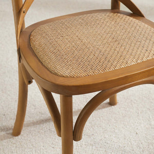 Modway Furniture Gear Dining Side Chair Set of 2 - Rustic-Modern Comfort for Farmhouse and Urban Spaces Walnut EEI-3481-WAL