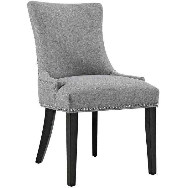 Modway Furniture Marquis Fabric Dining Chair Set of 4 - Elegant Hourglass Design, Plush Comfort for Any Dining Space Light Gray EEI-3497-LGR