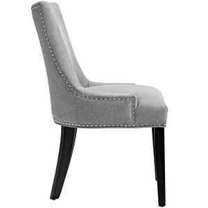 Modway Furniture Marquis Fabric Dining Chair Set of 4 - Elegant Hourglass Design, Plush Comfort for Any Dining Space Light Gray EEI-3497-LGR