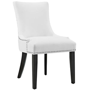 Modway Furniture Marquis Faux Leather Dining Chair Set of 4 - Elegant Tufted Design for Stylish Dining Spaces White EEI-3499-WHI