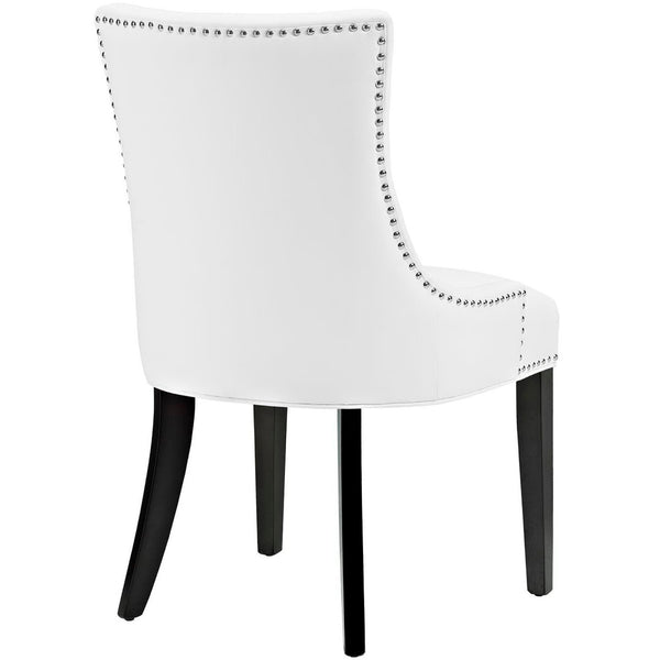 Modway Furniture Marquis Faux Leather Dining Chair Set of 4 - Elegant Tufted Design for Stylish Dining Spaces White EEI-3499-WHI