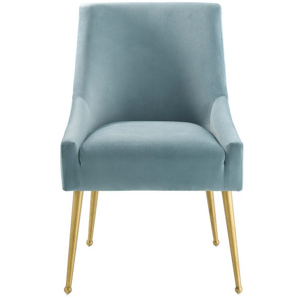 Modway Furniture Discern Upholstered Performance Velvet Dining Chair - Elegant Light Blue Accent for Any Space EEI-3508-LBU