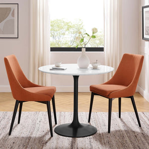 Modway Furniture Lippa 36" Round Wood Dining Table - Sleek Mid-Century Design, High-Gloss Finish, Perfect for Small Spaces EEI-3511-BLK-WHI