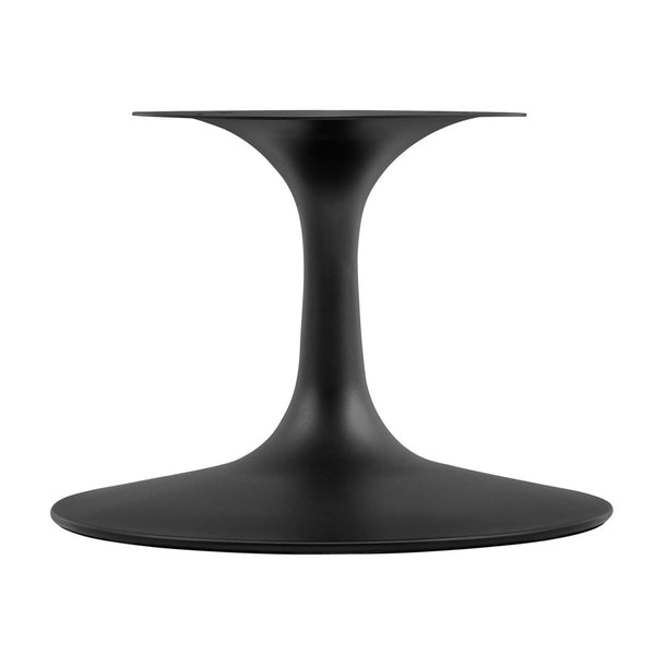 Modway Furniture Lippa Oval Pedestal Coffee Table Wood Veneer Mid-century Modern Living Room EEI-3538-BLK-WAL