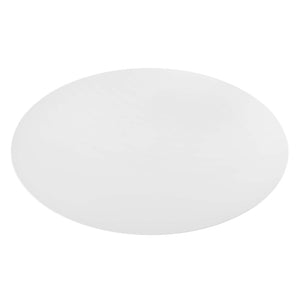 Modway Furniture Lippa 78" Oval Wood Dining Table - Modern Mid-Century Design for 8, High-Gloss Finish & Pedestal Base EEI-3540-BLK-WHI