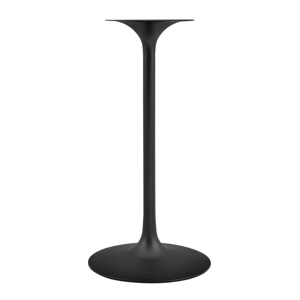 Modway Furniture Lippa 28" Round Bar Table - Mid-Century Modern Design, High-Gloss Finish, Durable Metal Base EEI-3545-BLK-WHI