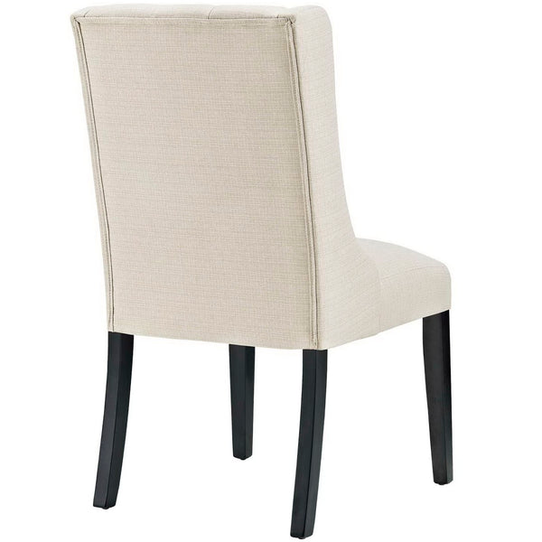 Modway Furniture Baronet Fabric Dining Chair Set of 4 - Elegant Button Tufted Design with Plush Comfort & Style Beige EEI-3558-BEI