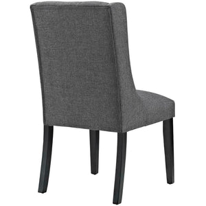Modway Furniture Baronet Fabric Dining Chair Set of 4 - Elegant Button Tufted Design with Plush Comfort & Style Gray EEI-3558-GRY