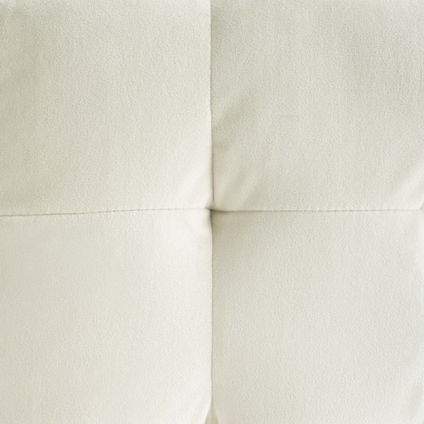 Modway Furniture Contour Tufted Cube Ottoman in Performance Velvet - Elegant, Stain-Resistant Accent for Any Room Ivory EEI-3577-IVO