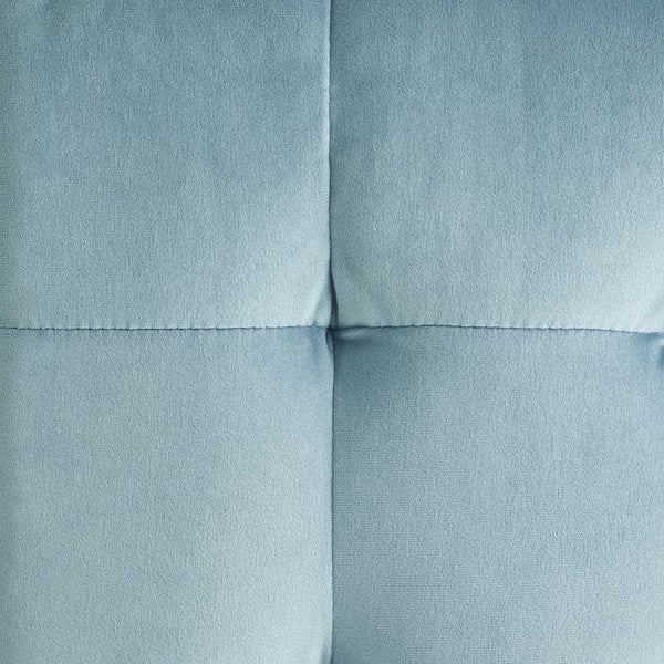 Modway Furniture Contour Tufted Cube Ottoman in Performance Velvet - Elegant, Stain-Resistant Accent for Any Room Light Blue EEI-3577-LBU