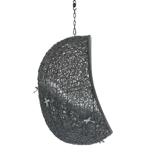 Modway Furniture Hide Outdoor Patio Swing Chair with Sunbrella® Cushions – Durable, Stylish, and Comfortable Lounge Chair Gray Gray EEI-3634-GRY-GRY