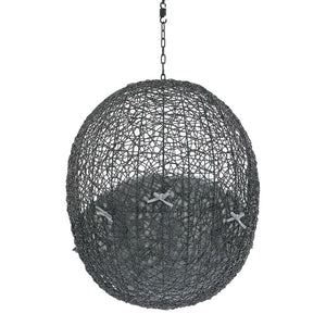 Modway Furniture Hide Outdoor Patio Swing Chair with Sunbrella® Cushions – Durable, Stylish, and Comfortable Lounge Chair Gray Gray EEI-3634-GRY-GRY