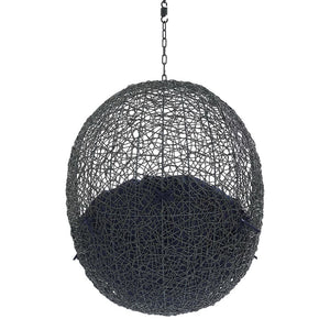 Modway Furniture Hide Outdoor Patio Swing Chair with Sunbrella® Cushions – Durable, Stylish, and Comfortable Lounge Chair Gray Navy EEI-3634-GRY-NAV