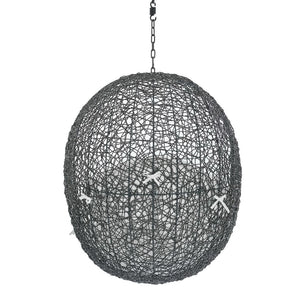 Modway Furniture Hide Outdoor Patio Swing Chair with Sunbrella® Cushions – Durable, Stylish, and Comfortable Lounge Chair Gray White EEI-3634-GRY-WHI