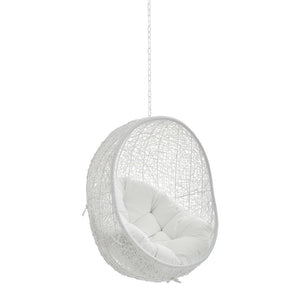 Modway Furniture Hide Outdoor Patio Swing Chair with Sunbrella® Cushions – Durable, Stylish, and Comfortable Lounge Chair White White EEI-3634-WHI-WHI