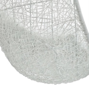 Modway Furniture Hide Outdoor Patio Swing Chair with Sunbrella® Cushions – Durable, Stylish, and Comfortable Lounge Chair White White EEI-3634-WHI-WHI