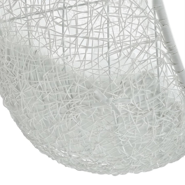 Modway Furniture Hide Outdoor Patio Swing Chair with Sunbrella® Cushions – Durable, Stylish, and Comfortable Lounge Chair White White EEI-3634-WHI-WHI