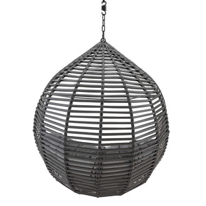 Modway Furniture Garner Teardrop Outdoor Swing Chair – Modern, Stylish, and Durable for Ultimate Relaxation Anywhere Gray Gray EEI-3637-GRY-GRY