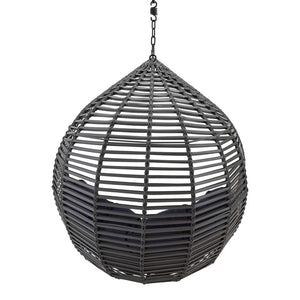 Modway Furniture Garner Teardrop Outdoor Swing Chair – Modern, Stylish, and Durable for Ultimate Relaxation Anywhere Gray Navy EEI-3637-GRY-NAV